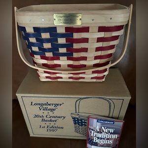 LONGABERGER VILLAGE 20th CENTURY BASKET 1st EDITION 1997. UNSTAINED!